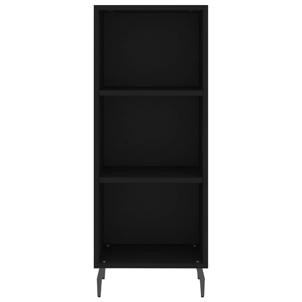 Highboard Schwarz 34,5x34x180 cm Holzwerkstoff