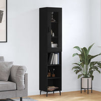 Thumbnail for Highboard Schwarz 34,5x34x180 cm Holzwerkstoff
