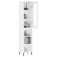 Thumbnail for Highboard Hochglanz-Weiß 34,5x34x180 cm Holzwerkstoff