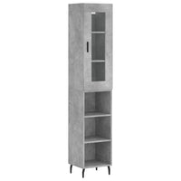Thumbnail for Highboard Betongrau 34,5x34x180 cm Holzwerkstoff