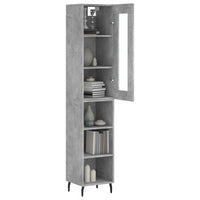 Thumbnail for Highboard Betongrau 34,5x34x180 cm Holzwerkstoff