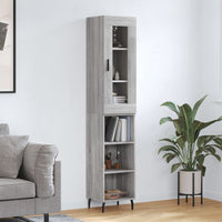 Thumbnail for Highboard Grau Sonoma 34,5x34x180 cm Holzwerkstoff