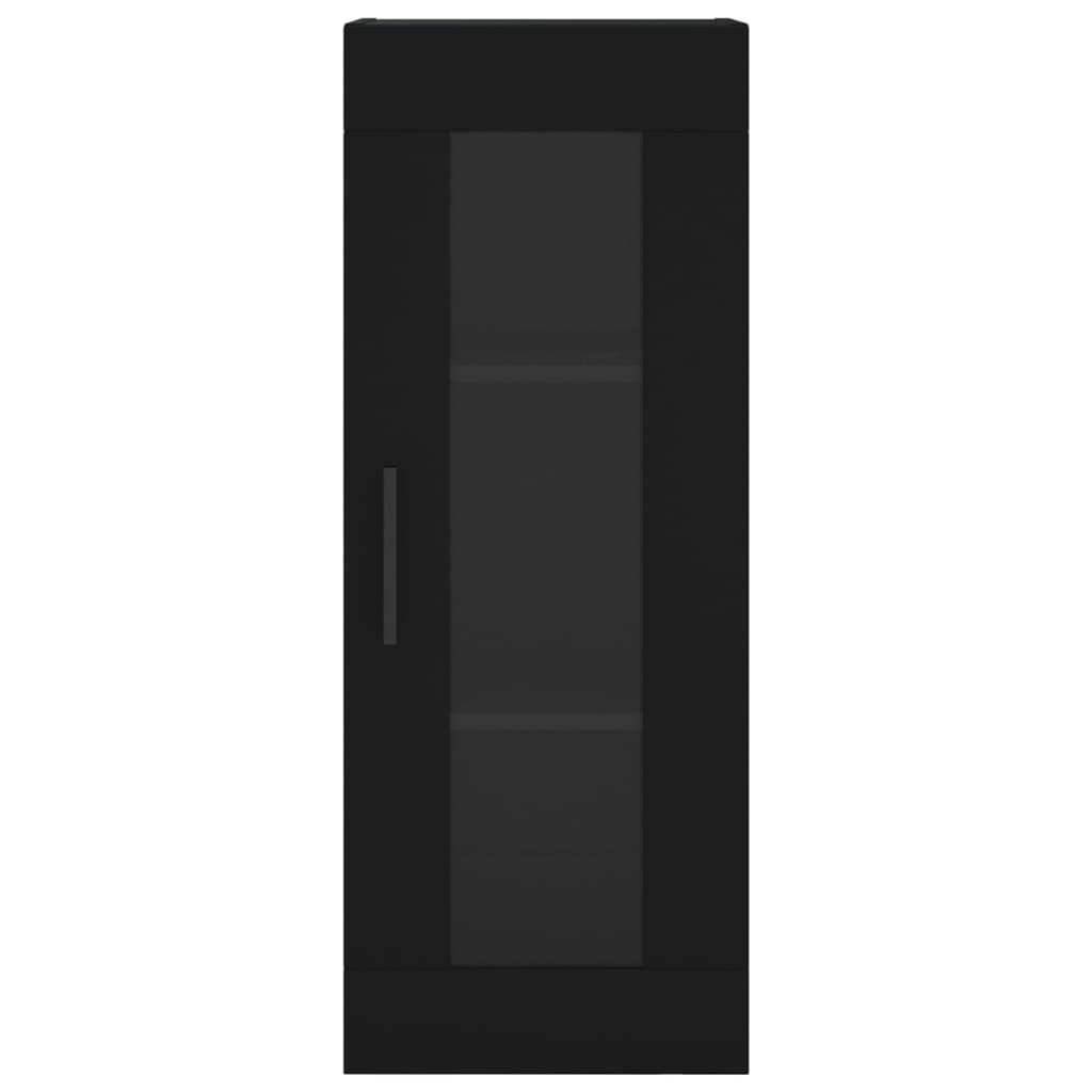Highboard Schwarz 34,5x34x180 cm Holzwerkstoff