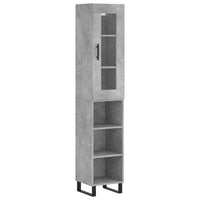 Thumbnail for Highboard Betongrau 34,5x34x180 cm Holzwerkstoff