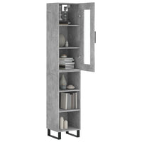 Thumbnail for Highboard Betongrau 34,5x34x180 cm Holzwerkstoff