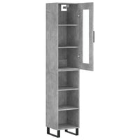 Thumbnail for Highboard Betongrau 34,5x34x180 cm Holzwerkstoff