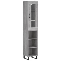 Thumbnail for Highboard Grau Sonoma 34,5x34x180 cm Holzwerkstoff