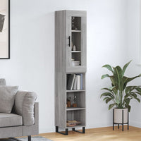 Thumbnail for Highboard Grau Sonoma 34,5x34x180 cm Holzwerkstoff