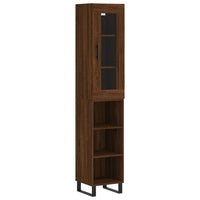 Thumbnail for Highboard Braun Eichen-Optik 34,5x34x180 cm Holzwerkstoff