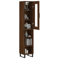 Thumbnail for Highboard Braun Eichen-Optik 34,5x34x180 cm Holzwerkstoff