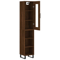 Thumbnail for Highboard Braun Eichen-Optik 34,5x34x180 cm Holzwerkstoff