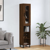 Thumbnail for Highboard Braun Eichen-Optik 34,5x34x180 cm Holzwerkstoff