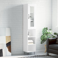 Thumbnail for Highboard Hochglanz-Weiß 34,5x34x180 cm Holzwerkstoff