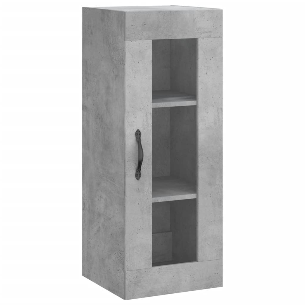 Highboard Betongrau 34,5x34x180 cm Holzwerkstoff