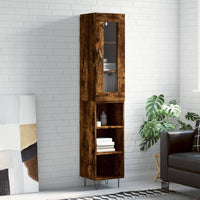 Thumbnail for Highboard Räuchereiche 34,5x34x180 cm Holzwerkstoff