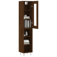 Thumbnail for Highboard Braun Eichen-Optik 34,5x34x180 cm Holzwerkstoff