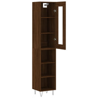 Thumbnail for Highboard Braun Eichen-Optik 34,5x34x180 cm Holzwerkstoff