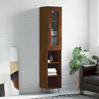 Thumbnail for Highboard Braun Eichen-Optik 34,5x34x180 cm Holzwerkstoff