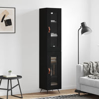 Thumbnail for Highboard Schwarz 34,5x34x180 cm Holzwerkstoff