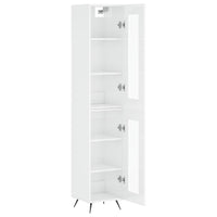 Thumbnail for Highboard Hochglanz-Weiß 34,5x34x180 cm Holzwerkstoff