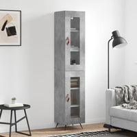 Thumbnail for Highboard Betongrau 34,5x34x180 cm Holzwerkstoff
