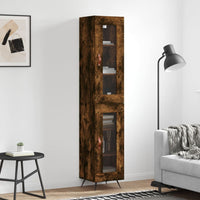 Thumbnail for Highboard Räuchereiche 34,5x34x180 cm Holzwerkstoff