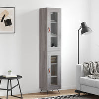 Thumbnail for Highboard Grau Sonoma 34,5x34x180 cm Holzwerkstoff