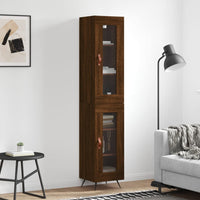 Thumbnail for Highboard Braun Eichen-Optik 34,5x34x180 cm Holzwerkstoff