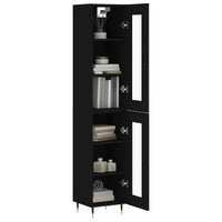 Thumbnail for Highboard Schwarz 34,5x34x180 cm Holzwerkstoff