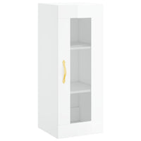 Thumbnail for Highboard Hochglanz-Weiß 34,5x34x180 cm Holzwerkstoff