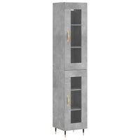 Thumbnail for Highboard Betongrau 34,5x34x180 cm Holzwerkstoff