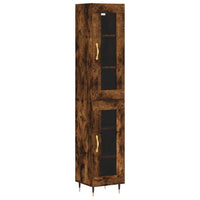 Thumbnail for Highboard Räuchereiche 34,5x34x180 cm Holzwerkstoff