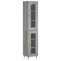 Thumbnail for Highboard Grau Sonoma 34,5x34x180 cm Holzwerkstoff