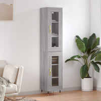 Thumbnail for Highboard Grau Sonoma 34,5x34x180 cm Holzwerkstoff