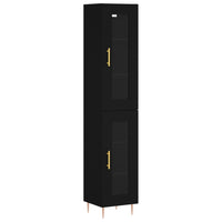 Thumbnail for Highboard Schwarz 34,5x34x180 cm Holzwerkstoff
