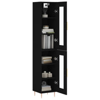 Thumbnail for Highboard Schwarz 34,5x34x180 cm Holzwerkstoff