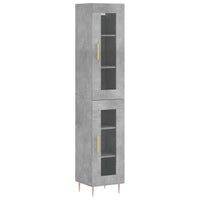 Thumbnail for Highboard Betongrau 34,5x34x180 cm Holzwerkstoff