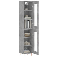 Thumbnail for Highboard Betongrau 34,5x34x180 cm Holzwerkstoff