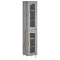 Thumbnail for Highboard Grau Sonoma 34,5x34x180 cm Holzwerkstoff