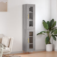 Thumbnail for Highboard Grau Sonoma 34,5x34x180 cm Holzwerkstoff