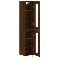 Thumbnail for Highboard Braun Eichen-Optik 34,5x34x180 cm Holzwerkstoff