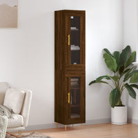 Thumbnail for Highboard Braun Eichen-Optik 34,5x34x180 cm Holzwerkstoff