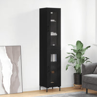 Thumbnail for Highboard Schwarz 34,5x34x180 cm Holzwerkstoff