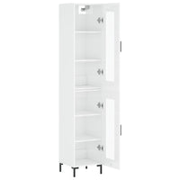 Thumbnail for Highboard Hochglanz-Weiß 34,5x34x180 cm Holzwerkstoff