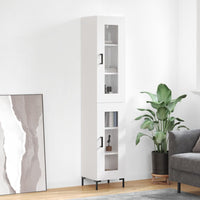 Thumbnail for Highboard Hochglanz-Weiß 34,5x34x180 cm Holzwerkstoff