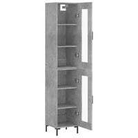 Thumbnail for Highboard Betongrau 34,5x34x180 cm Holzwerkstoff