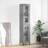 Thumbnail for Highboard Betongrau 34,5x34x180 cm Holzwerkstoff