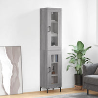 Thumbnail for Highboard Grau Sonoma 34,5x34x180 cm Holzwerkstoff