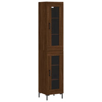 Thumbnail for Highboard Braun Eichen-Optik 34,5x34x180 cm Holzwerkstoff