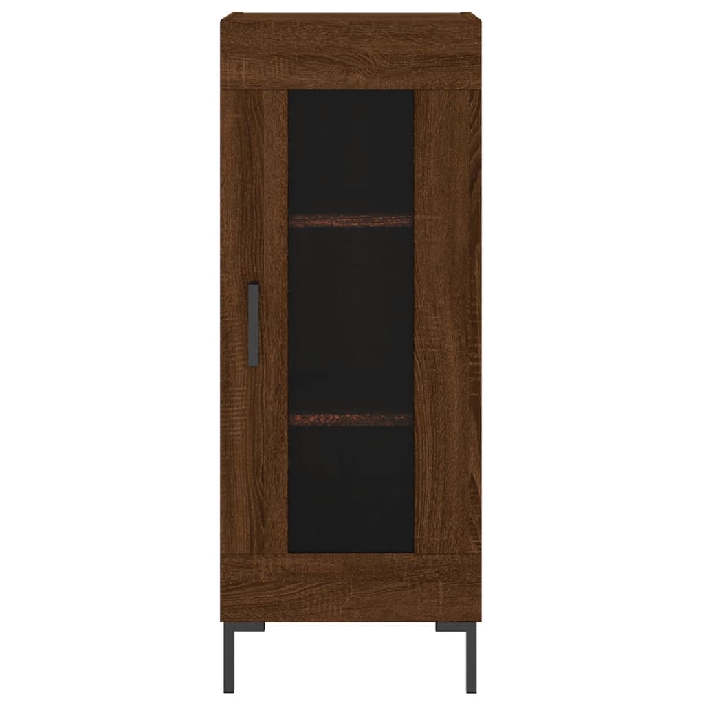 Highboard Braun Eichen-Optik 34,5x34x180 cm Holzwerkstoff